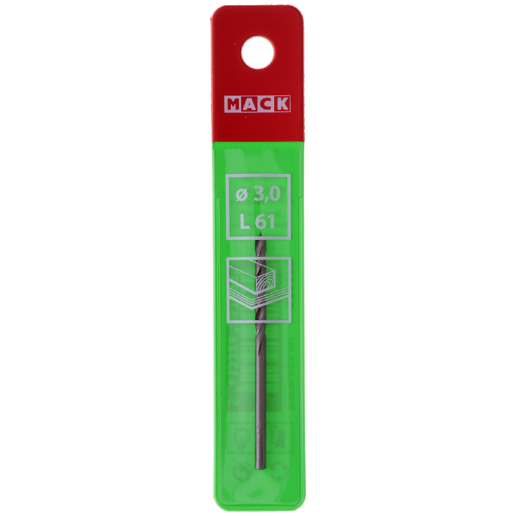 Mack 1018503 - machinehoutboor + centreerpunt ø 3,0 x 61 mm | 5 stuks