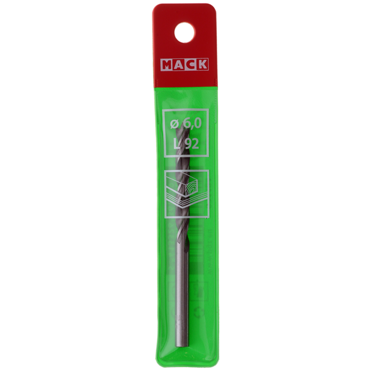 Mack 1018506 - machinehoutboor + centreerpunt ø 6,0 x 92 mm | 5 stuks
