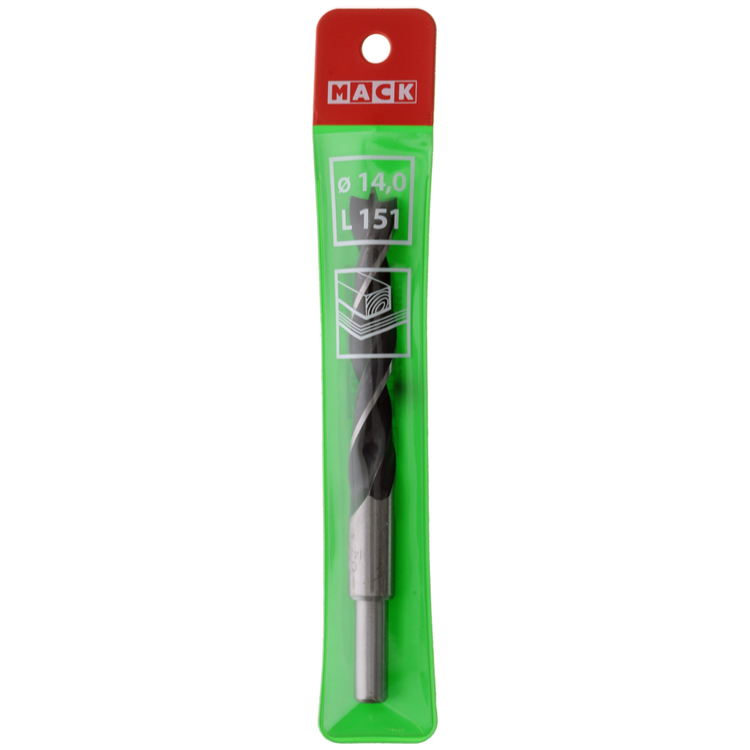 Mack 1018510 - machinehoutboor + centreerpunt ø 14,0 x 151 mm | 5 stuks
