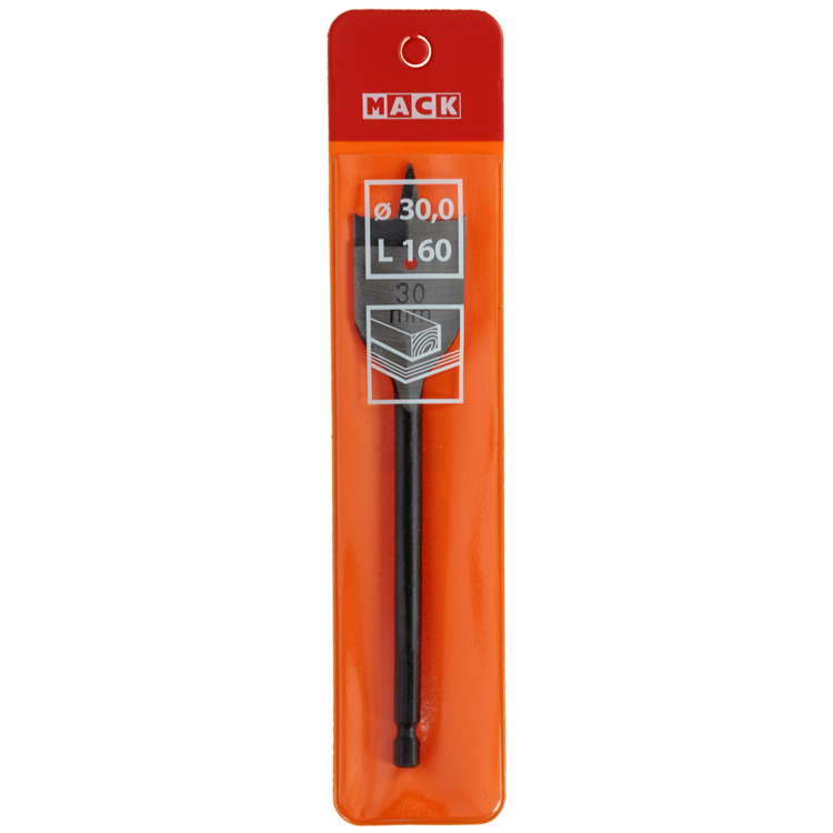 Mack 1018522 - platte houtboor din 7487 ø 30,0 x 160 mm | 5 stuks