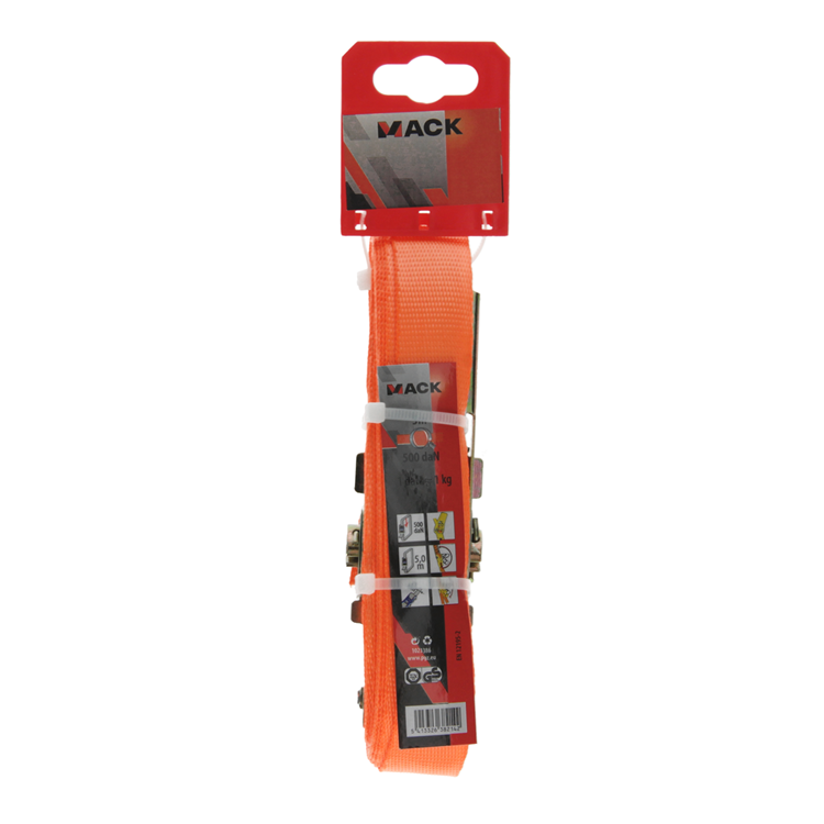 Mack 1023386 - spangordel polyester, ratelspanner 25mm-5m max500kg | 3 stuks