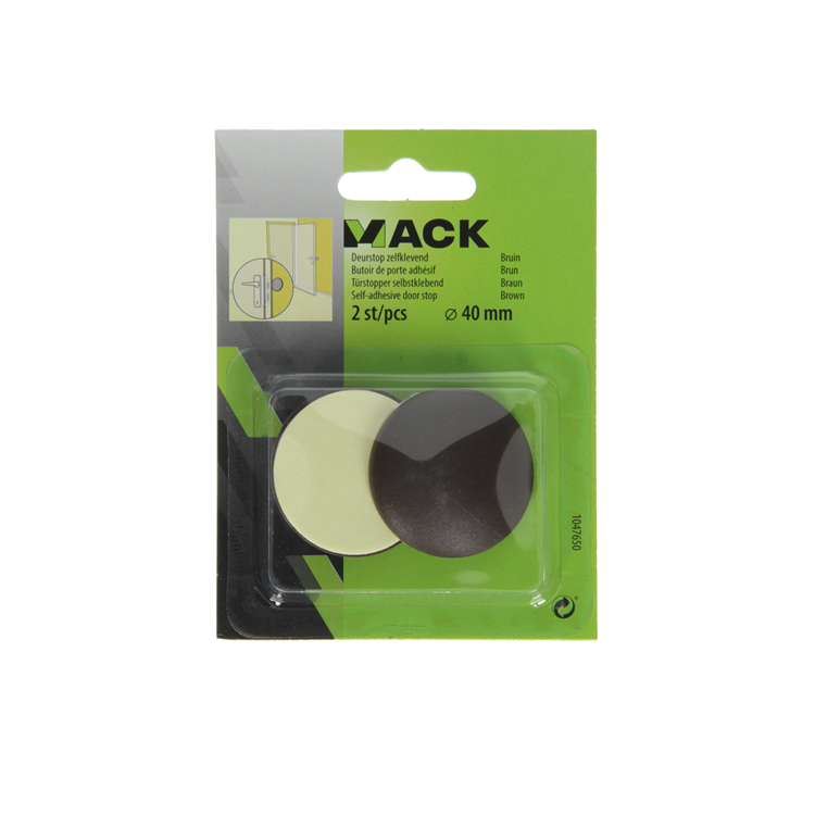 Mack 1047650 - deurstop zelfklevend bruin ø 40 mm 2 st pcs | 6 stuks