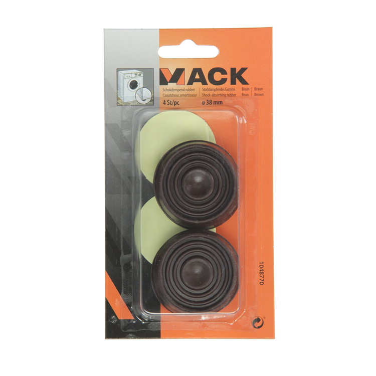 Mack 1048770 - schokdempend rubber bruin ø 40 mm 4 st pcs | 6 stuks