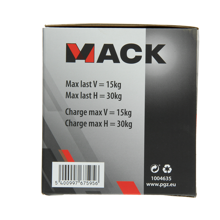 Mack 1004635 - zuignap enkel rood ø 12 cm | 4 stuks