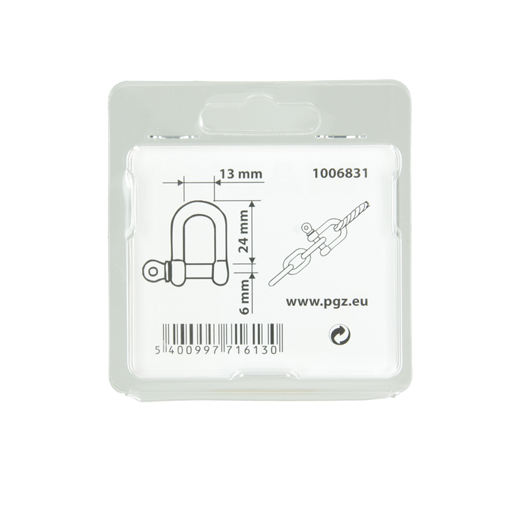 Mack 1006831 - 2 kelven verzinkt recht bl 1 4 inch -6mm | 5 stuks