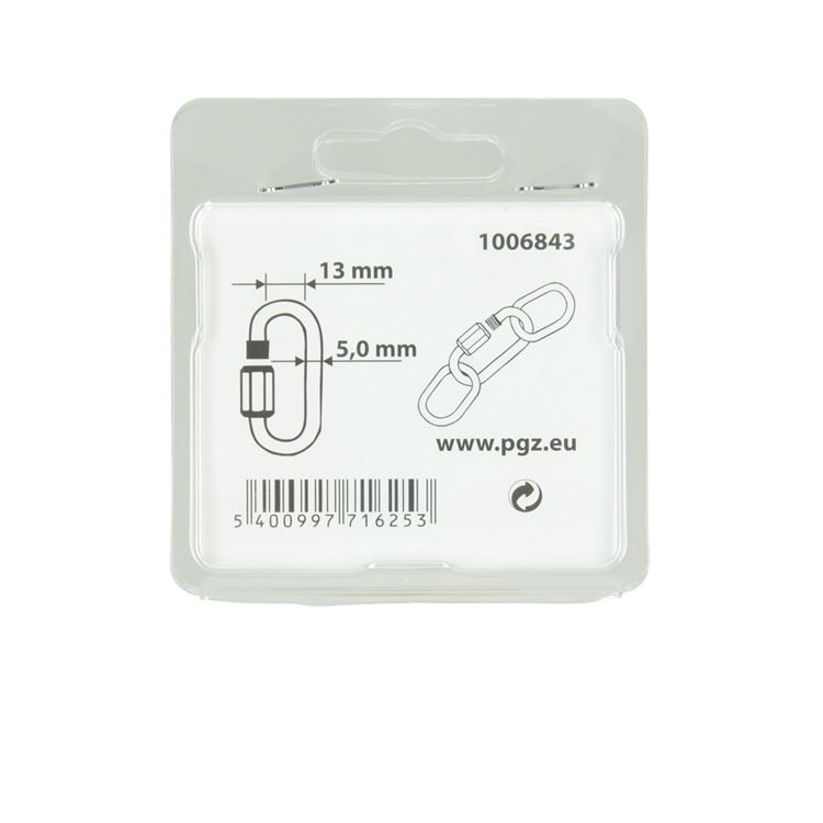 Mack 1006843 - 2 loze schakels verzinkt+moer bl 5mm | 5 stuks