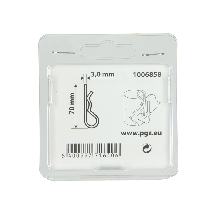 Mack 1006858 - 2 enkele borgveren verzinkt 3mm bl | 5 stuks