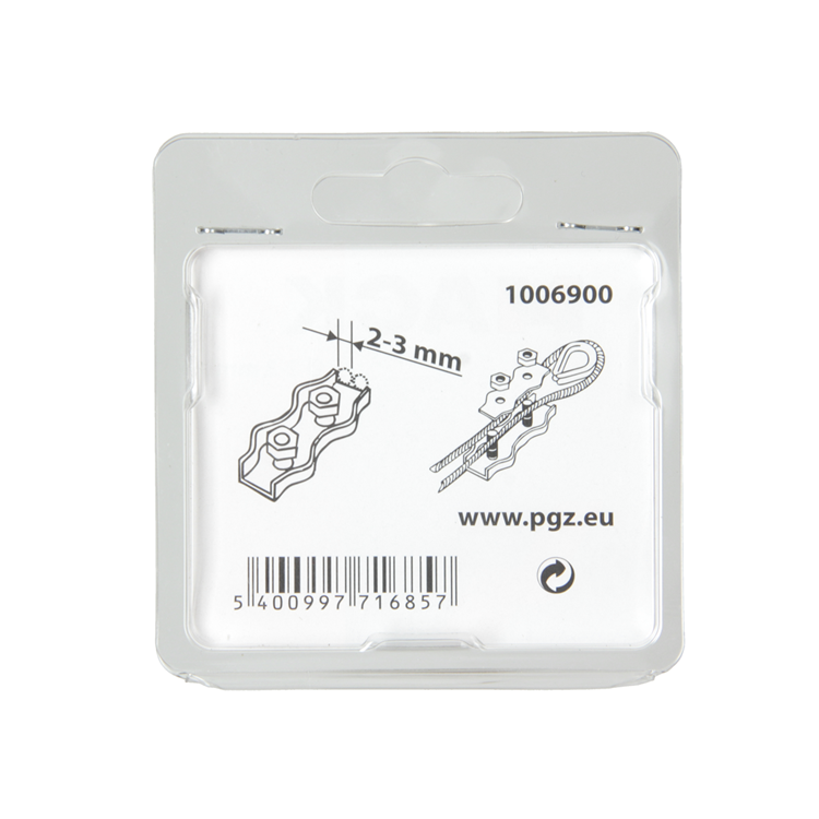 Mack 1006900 - 2 staaldraadklemmen duplex verzinkt 2-3mm bl | 5 stuks