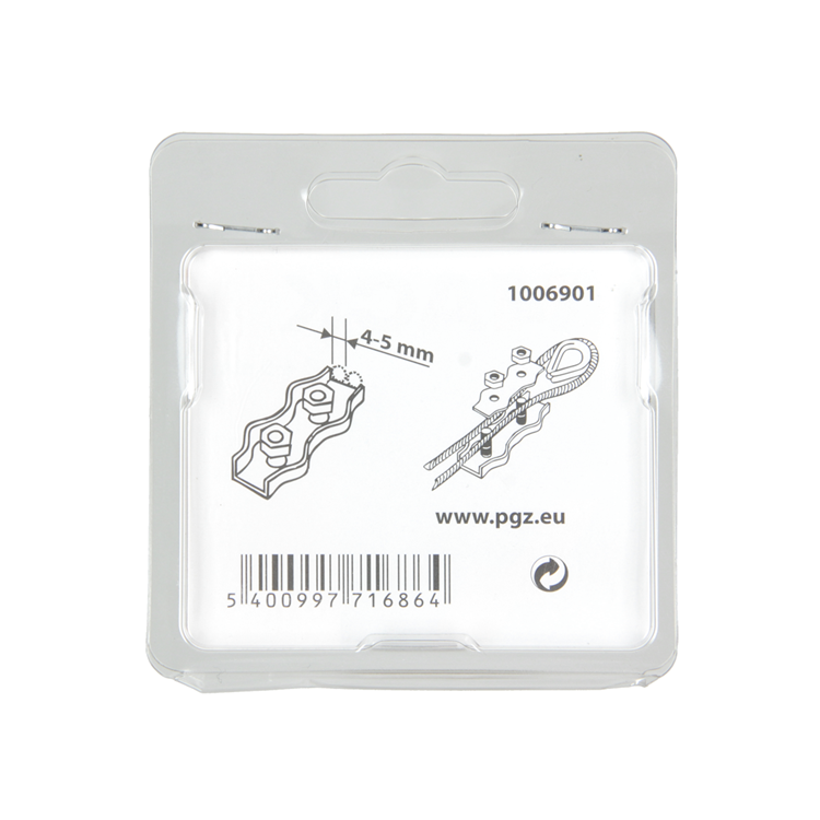 Mack 1006901 - 2 staaldraadklemmen duplex verzinkt 4-5mm bl | 5 stuks