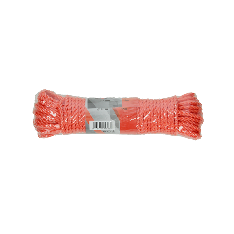 Mack 1006917 - pp gedraaid oranje streng 4mm 15m | 5 stuks