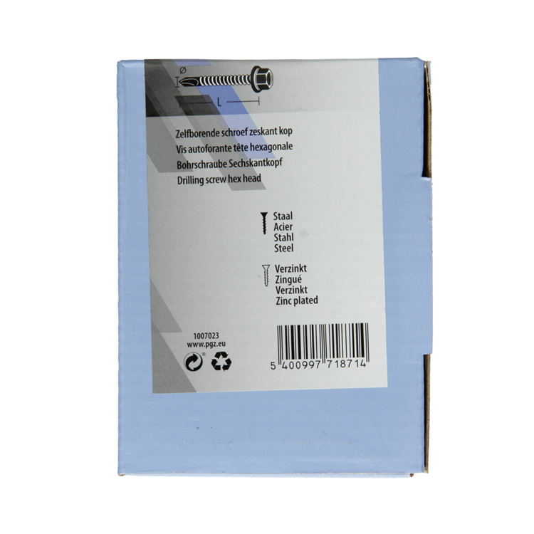 Mack 1007023 - zelfbor. schroef zeskant 100 100 st 4,8x32mm | 5 stuks