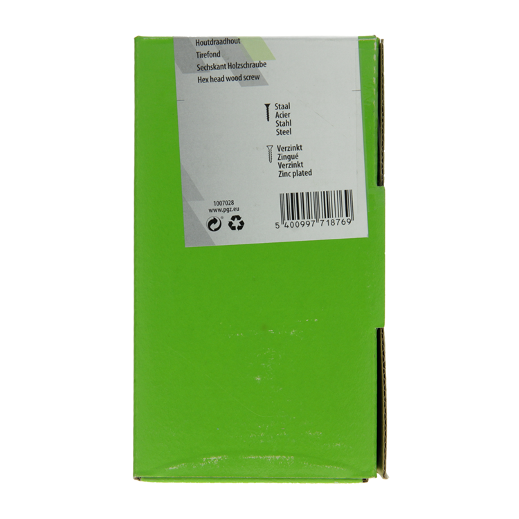 Mack 1007028 - houtdraadbout staal verzinkt 200 st 6 x 30 mm | 5 stuks