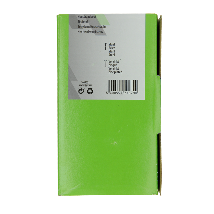 Mack 1007031 - houtdraadbout staal verzinkt 100 st 6 x 50 mm | 5 stuks