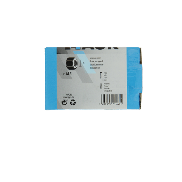 Mack 1007095 - zeskantmoeren 200 st m5 | 10 stuks
