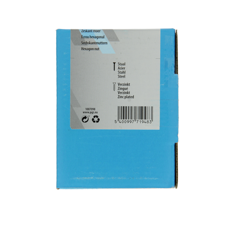 Mack 1007098 - zeskantmoeren 100 st m10 | 5 stuks