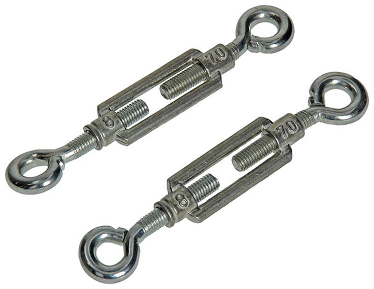 Mack 1008542 - 2 spanners 2 ogen m8 x 70mm verzinkt | 10 stuks