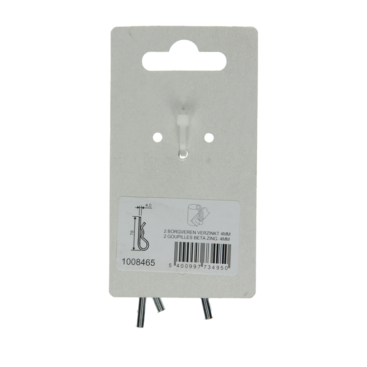 Mack 1008465 - 2 enkele borgveren 4mm verzinkt | 10 stuks