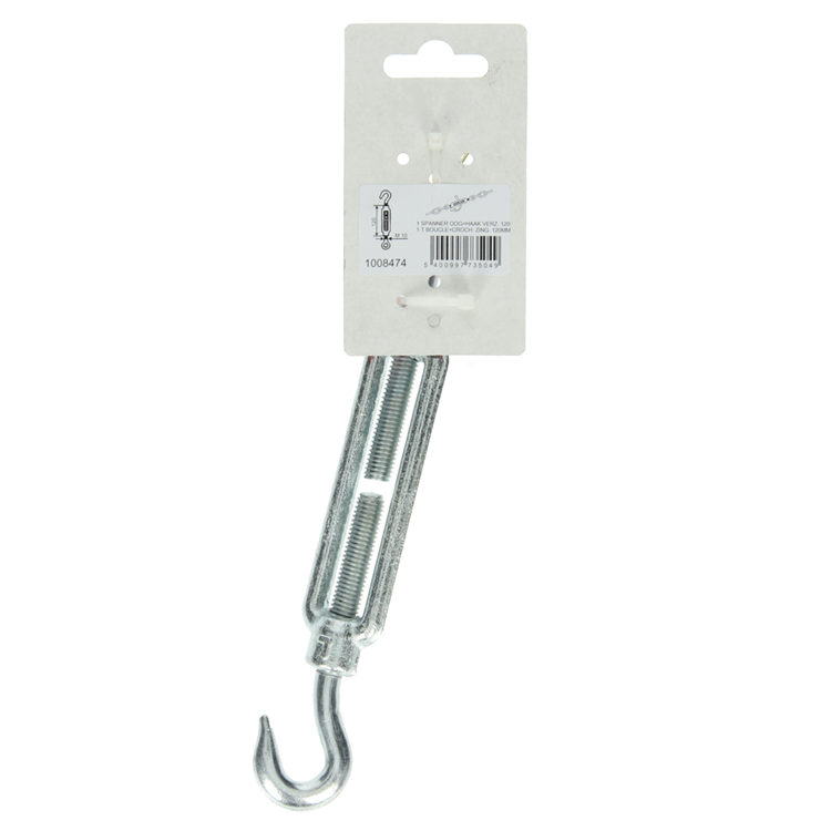 Mack 1008474 - 1 spanner oog + haak m10 x 120mm verzinkt | 10 stuks