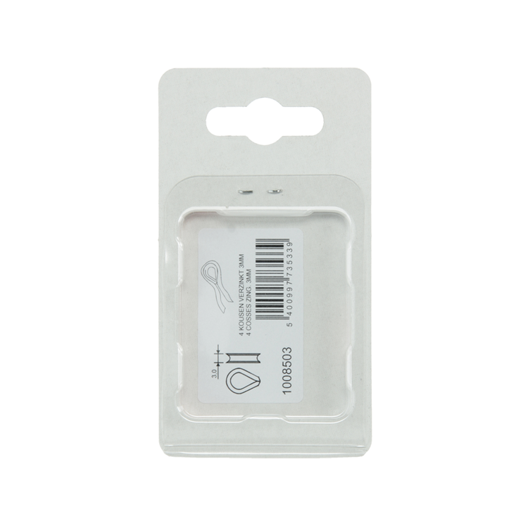Mack 1008503 - 4 kousen 3,5mm verzinkt | 10 stuks