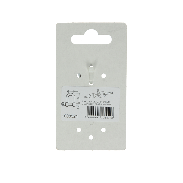 Mack 1008521 - 2 kelven recht 5mm verzinkt | 10 stuks