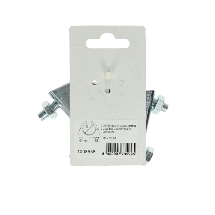 Mack 1008558 - 2 uitlaatklemmen univ. m8 x 32mm | 5 stuks