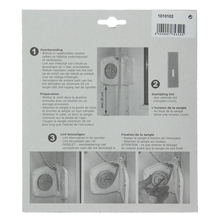 Mack 1010102 - 1 lintoproller orienteerbaar wit 6m 14mm | 5 stuks
