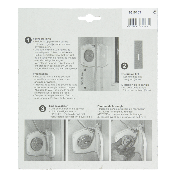 Mack 1010103 - 1 lintoproller orienteerbaar bruin 6m 14mm | 5 stuks