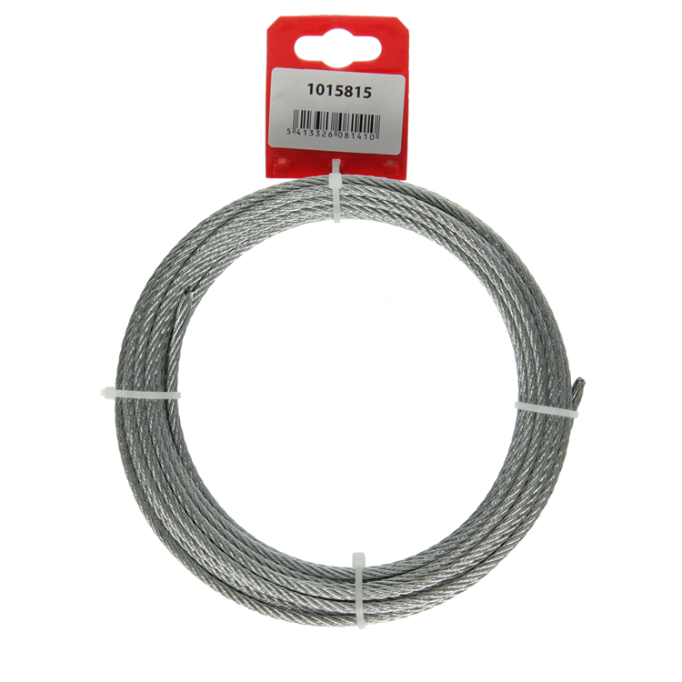 Mack 1015815 - verzinkte staalkabel 6x7 10m 4mm wll 170 kg din en 12385-4 | 5 stuks