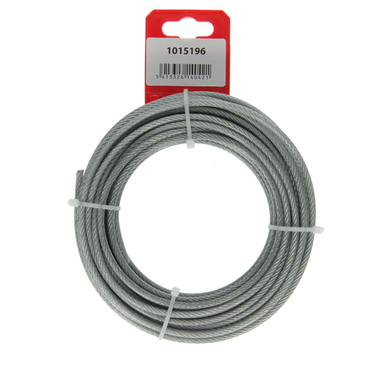 Mack 1015196 - staalkabel pvc mantel 6x7 10m 3-4mm wll 100kg din en12385-4 | 5 stuks