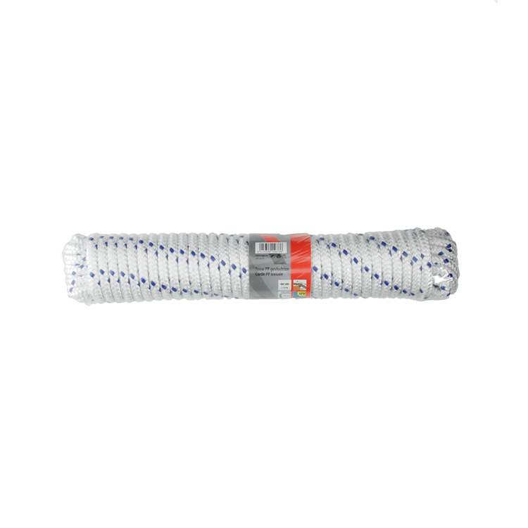 Mack 1013978 - pp gevlochten wit blauw streng10mm 15m | 5 stuks