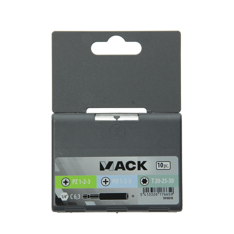 Mack 1018318 - schroefbit set 10 delig | 5 stuks
