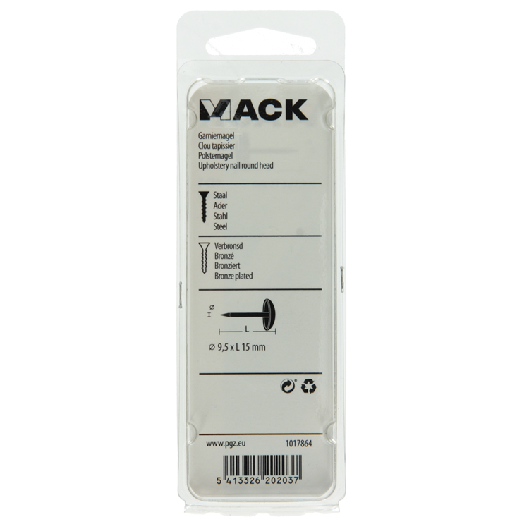 Mack 1019660 - houtschroef bolkop messing 11 st 3,0 x 20 mm | 10 stuks