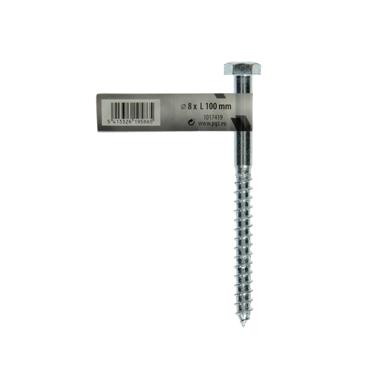 Mack 1017419 - houtdraadbout staal verzinkt 1 st 8 x 100 mm | 10 stuks