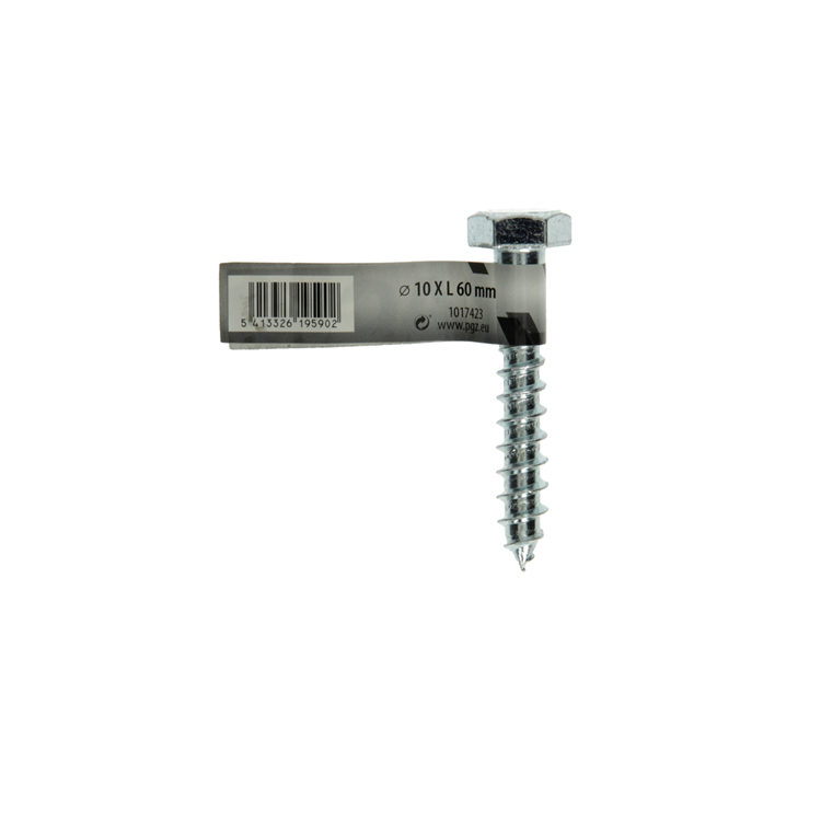 Mack 1017423 - houtdraadbout staal verzinkt 1 st 10 x 60 mm | 10 stuks