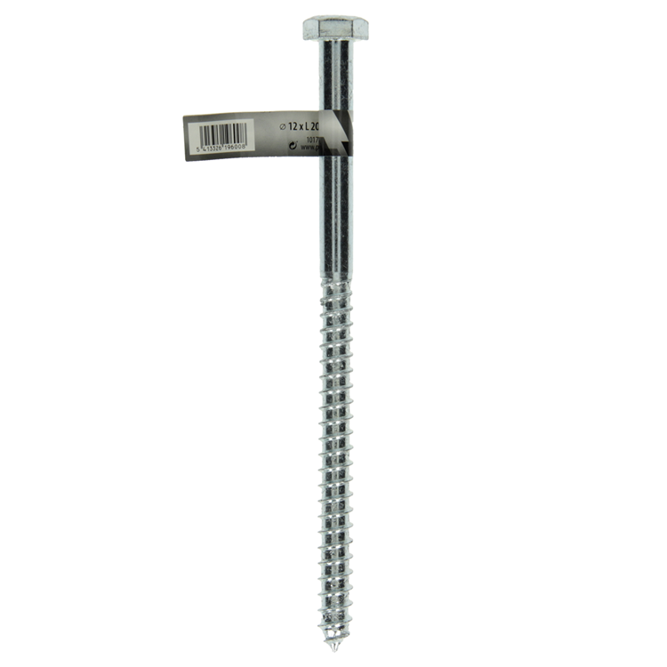 Mack 1017433 - houtdraadbout staal verzinkt 1 st 12 x 200 mm | 10 stuks