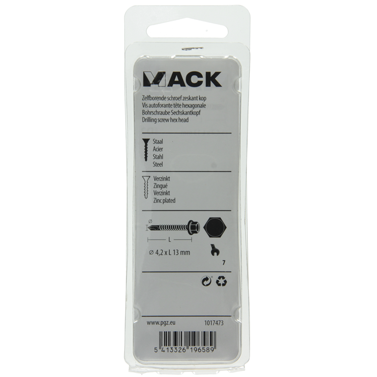 Mack 1017473 - zelfborende schroef zesk.kop verz. 30st 4,2 x 13 mm | 10 stuks