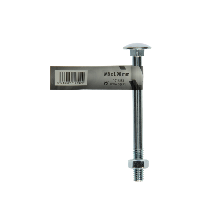 Mack 1017585 - houtbout + moer staal verzinkt1 st m8 x 90 mm | 10 stuks