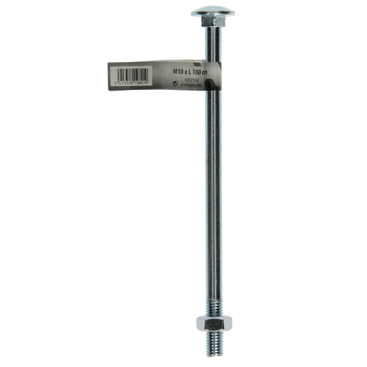 Mack 1017594 - houtbout + moer staal verzinkt1 st m10 x 180 mm | 10 stuks