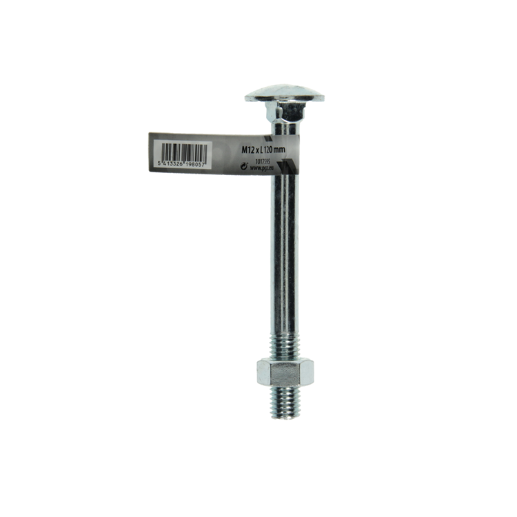 Mack 1017595 - houtbout + moer staal verzinkt1 st m12 x 120 mm | 10 stuks