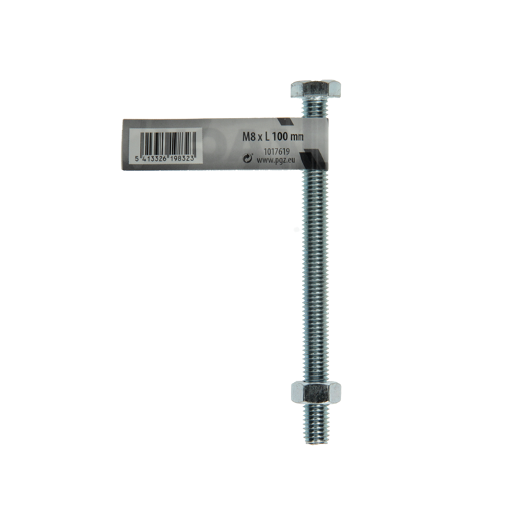 Mack 1017619 - tapbout + moer staal verzinkt 1 st m8 x 100 mm | 10 stuks