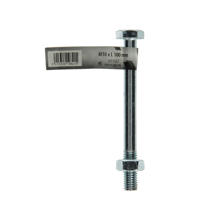Mack 1017627 - mekaniekbout + moer staal verzinkt 1 st m10 x100 mm | 10 stuks