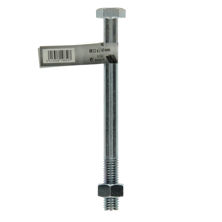 Mack 1017636 - mekaniekbout + moer staal verzinkt 1 st m12 x 140 mm | 10 stuks