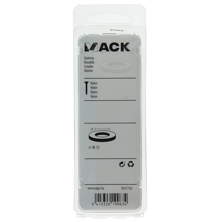 Mack 1017734 - sluitring nylon 4 st m12 | 10 stuks