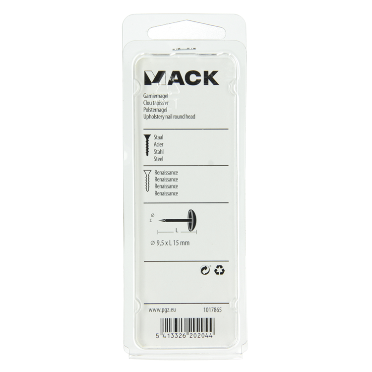 Mack 1017865 - garniernagel staal renaissance 25 st 9,5x15 mm | 10 stuks
