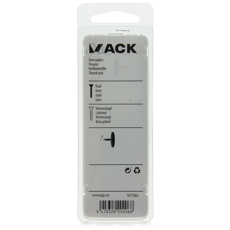 Mack 1017866 - duimspijker staal vermessingd 100 st | 10 stuks