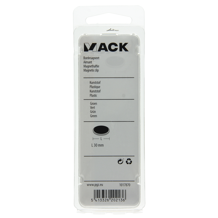 Mack 1017870 - bordmagneet kunststof groen 4 st 30 mm | 10 stuks
