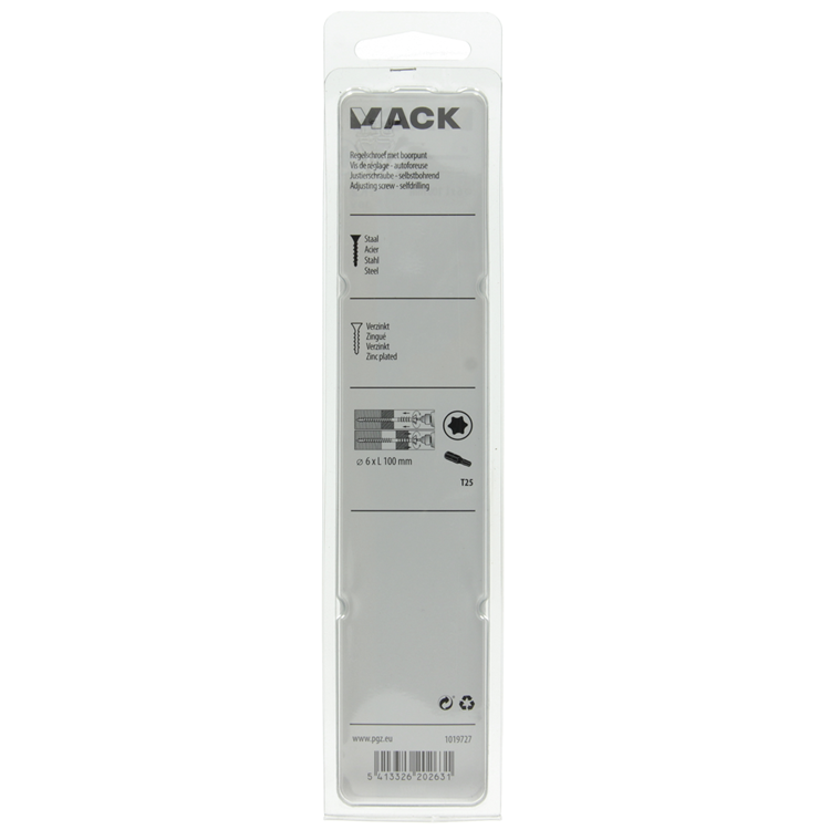 Mack 1019727 - regelschroef verzinkt 10 st 6 x 100 mm | 5 stuks