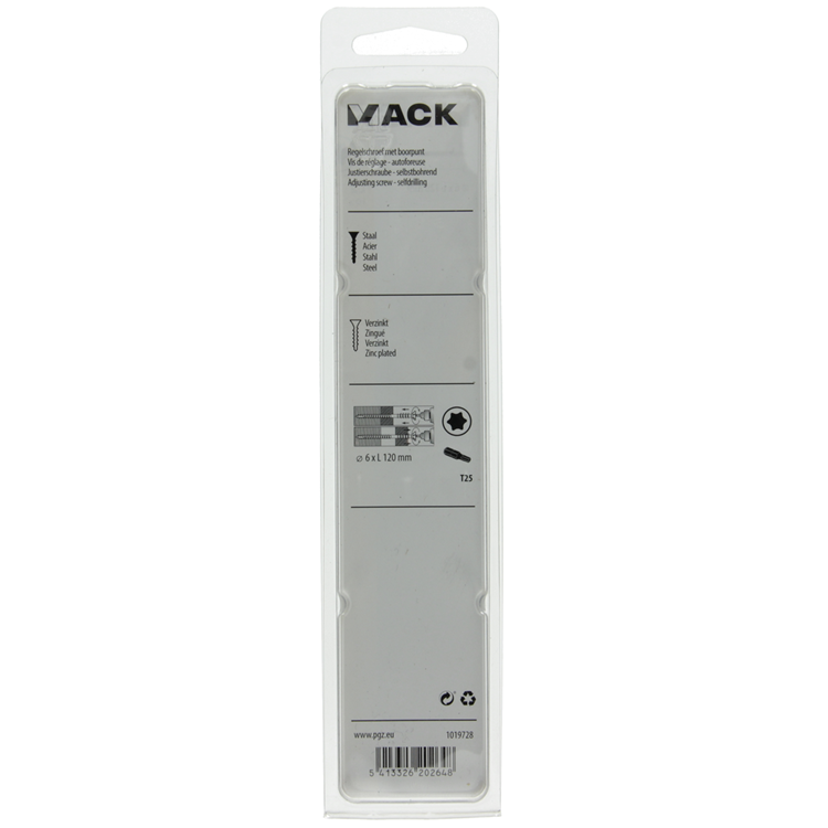 Mack 1019728 - regelschroef verzinkt 10 st 6 x 120 mm | 5 stuks