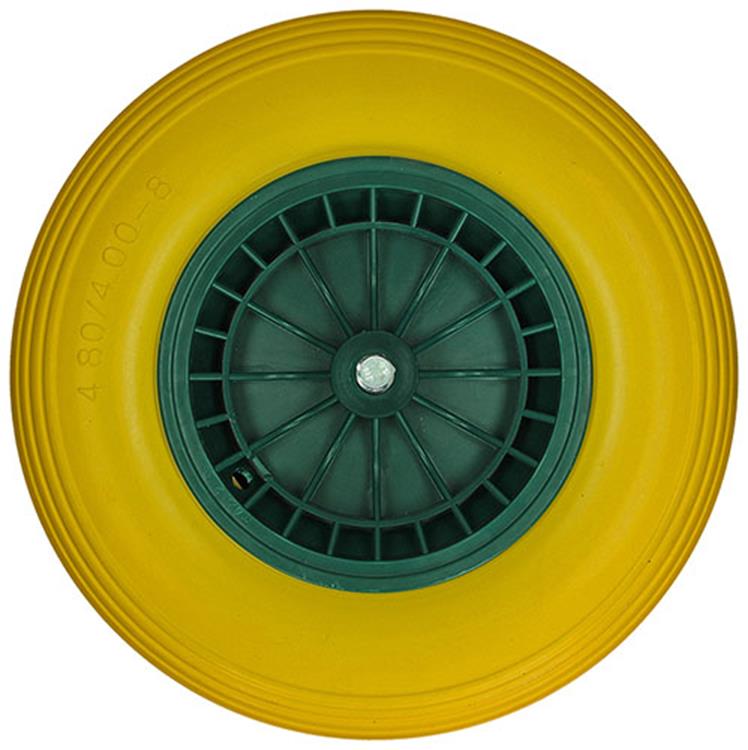 1039748 - lekvrij kruiwagenwiel ø 400 groene velg | 3 stuks