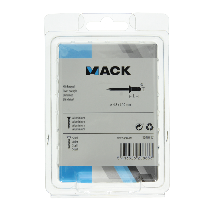 Mack 1020317 - 80 blindnieten alu 4,8x10mm | 5 stuks
